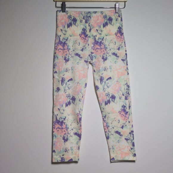 Breezies Pants - Breezies Leggings Womens Medium Capris Pastels Tie Dye Mid Rise